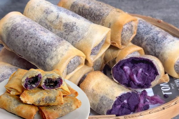 lumpia lumer ubi ungu coklat keju yang manis dan lezat